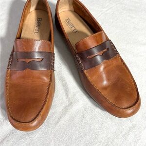 Born Leather Penny Loafers Brown Comfort Slip On Shoes Men 13M Casual Dress